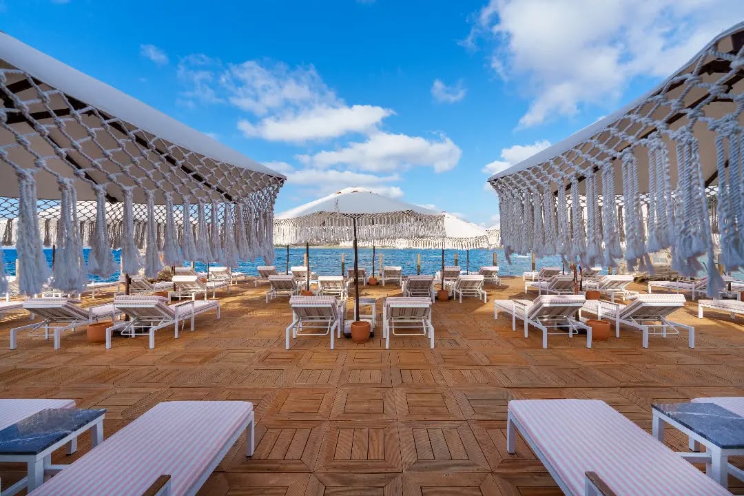 4 blue sea hotel sunbed area karpaz