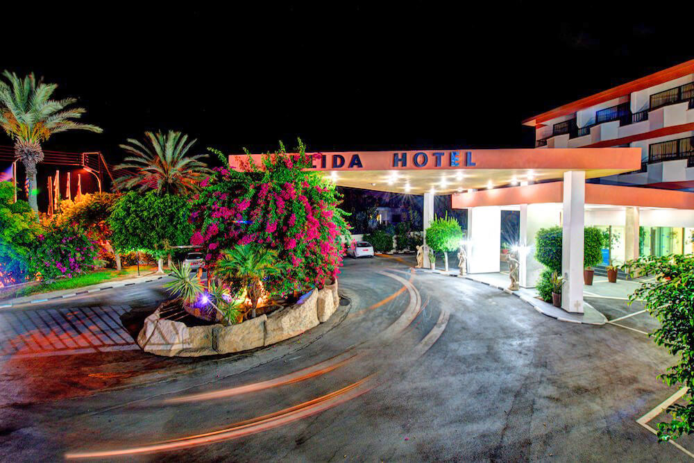 avlida hotel paphos entrance gate
