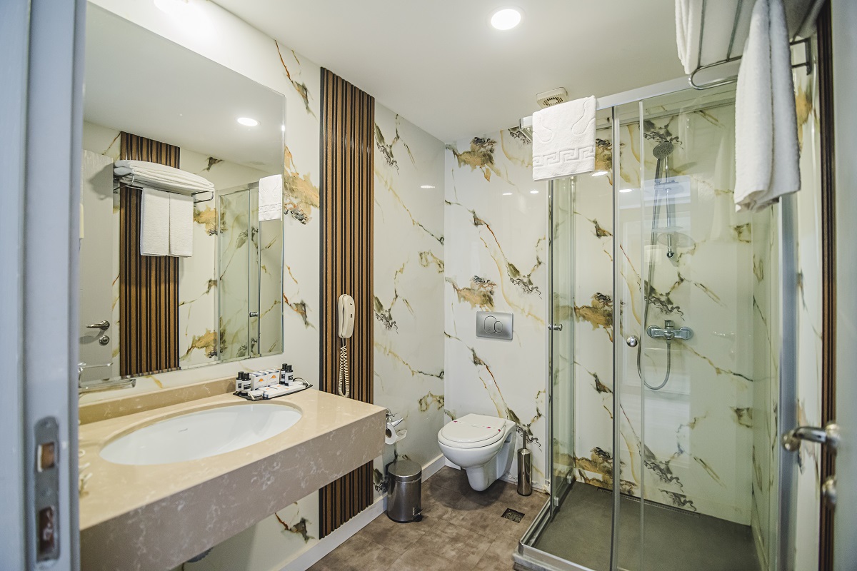 uptown anadolu hotel bathroom view kyrenia