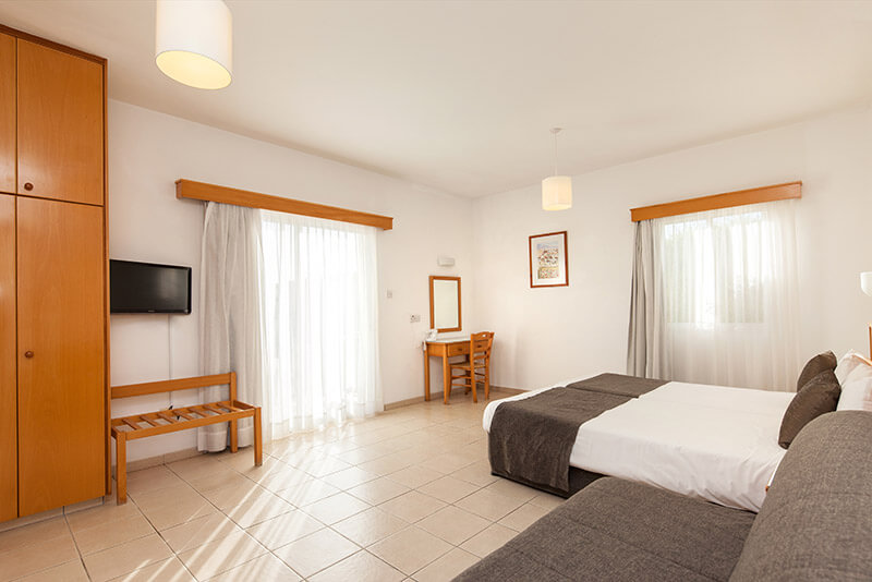 akti beach village studio bedroom