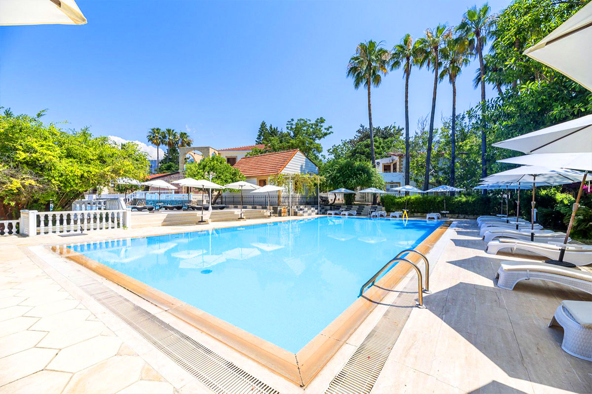 riverside garden resort pool view north cyprus