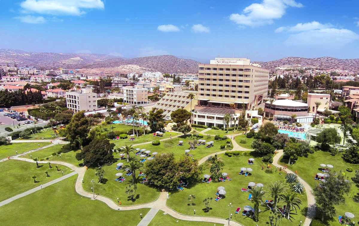 st.raphael hotel aerial view