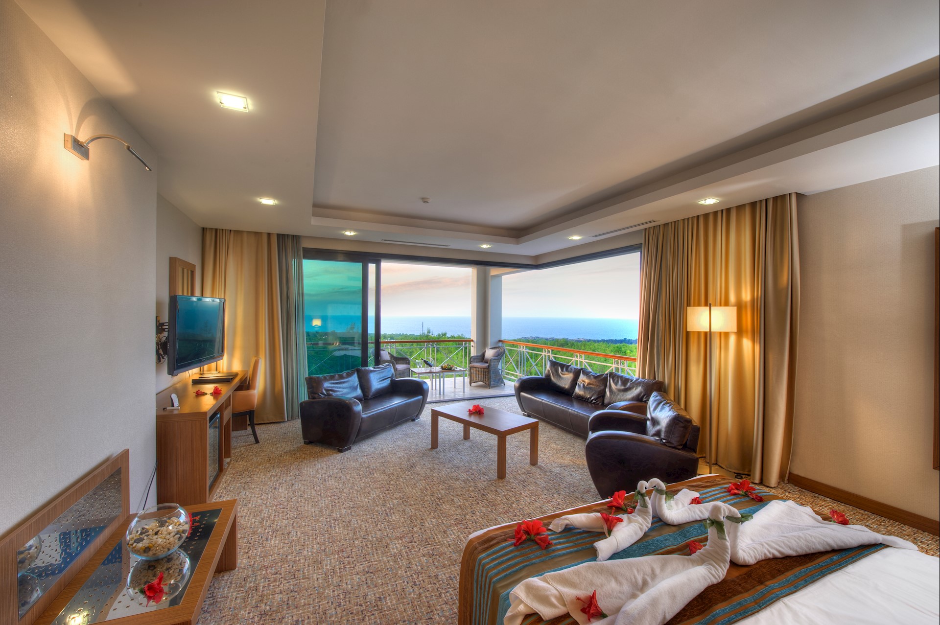 korineum five star hotel room interior
