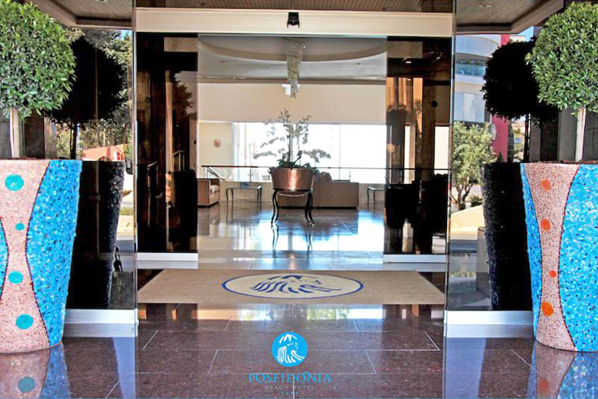 8-Poseidonia Beach Hotel Enterence