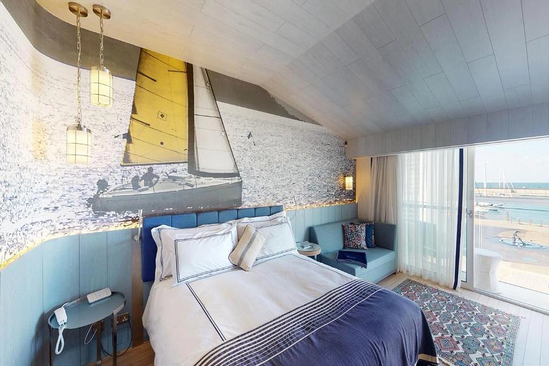 cabin with marina bedroom karpaz hotel