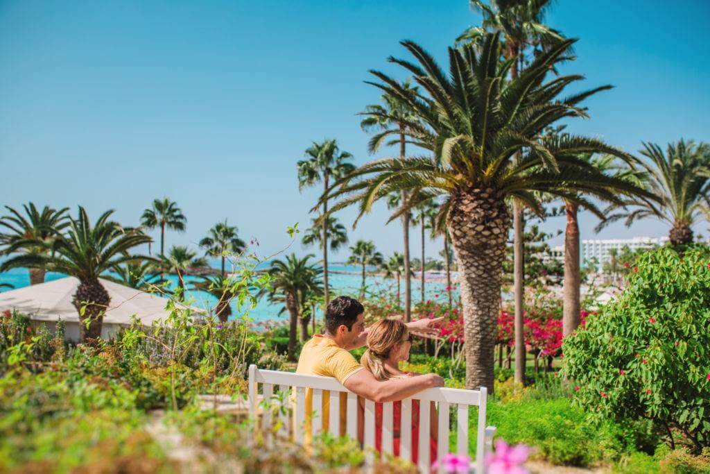 nissi beach hotel garden cyprus