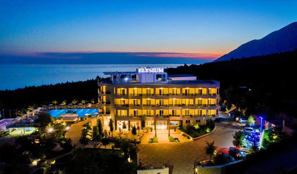 elysium hotel cyprus by night