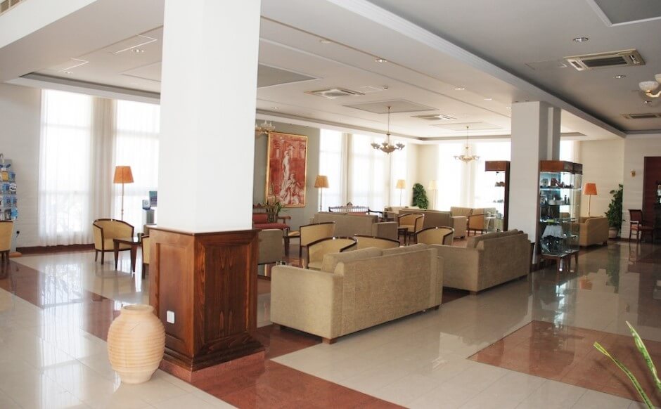 aktea beach hotel lobby seating area