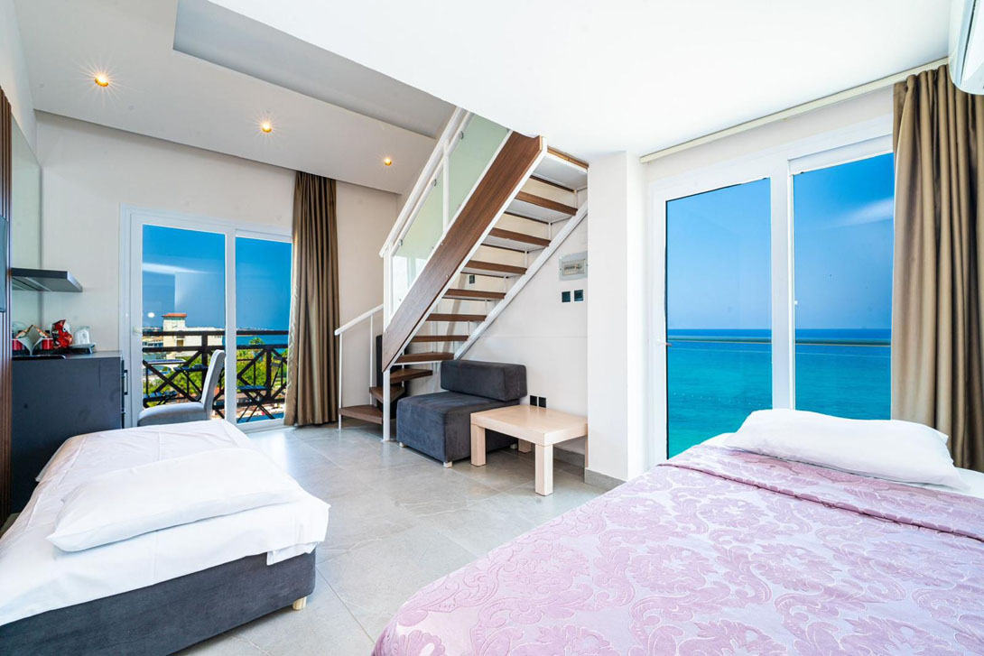manolya hotel bedroom seaview kyrenia