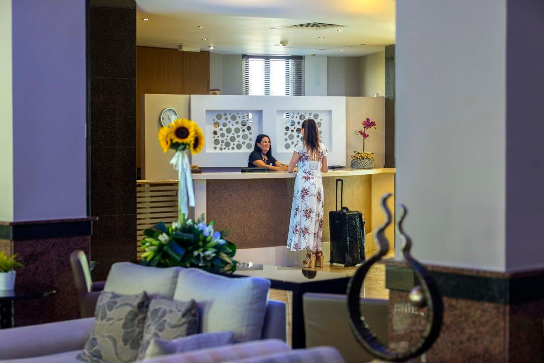 pavlo napa beach hotel reception cyprus